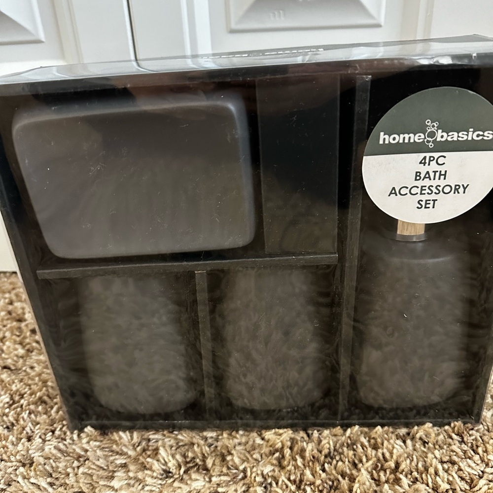 Gray bathroom set